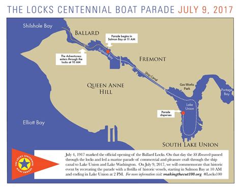 BOAT PARADE & BIKE RIDE JULY 9 COMMEMORATE BALLARD LOCKS OPENING 100 YEARS AGO