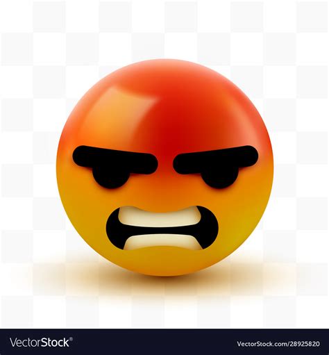 Angry mad emoji emoticon social media smiley Vector Image