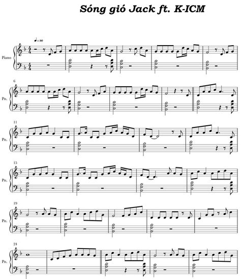 Sheet: Sóng gió - Jack,K-ICM - song lyric, sheet | chords.vip