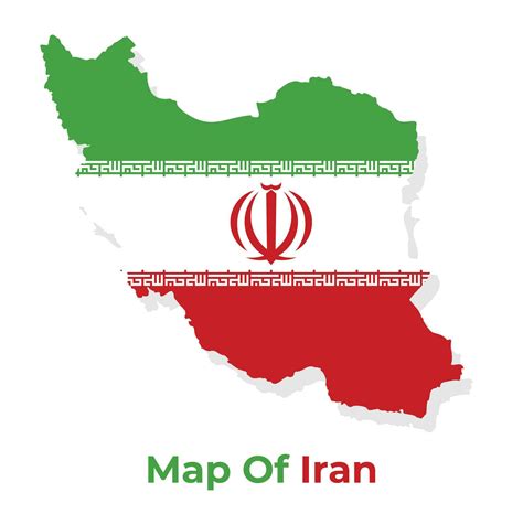 Vector map of Iran with national flag 36062801 Vector Art at Vecteezy