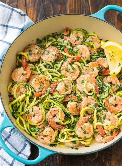 Healthy Shrimp Scampi with Zucchini Noodles