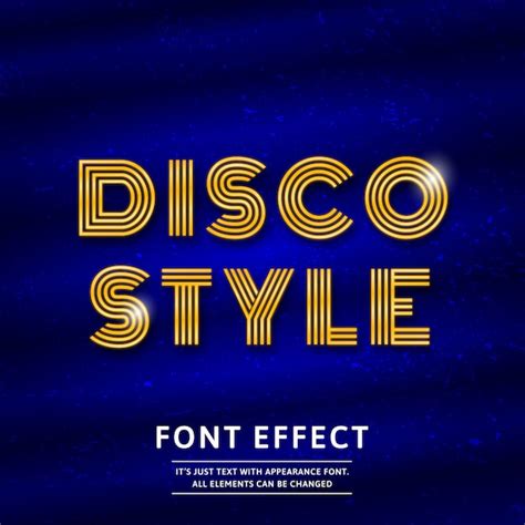 Premium Vector | Disco font effect