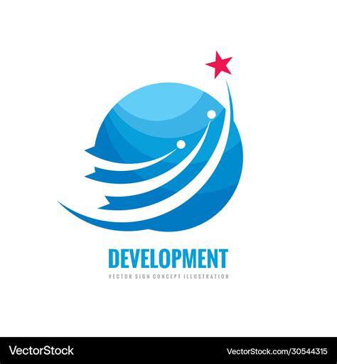 Development - logo template Royalty Free Vector Image