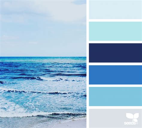 Sea Blues | Ocean color palette, Blue colour palette, Color palette design