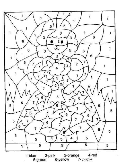 Coloring by numbers (Educational) – Free Printable Coloring Pages