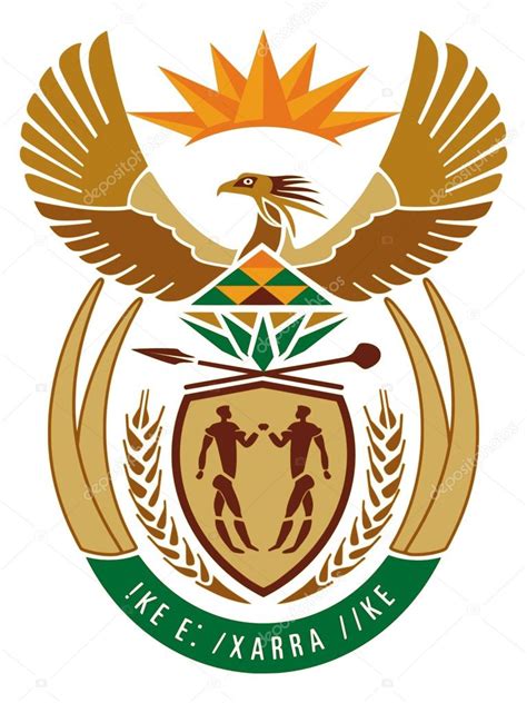 National emblem of South Africa — Stock Vector © Perysty #1618738