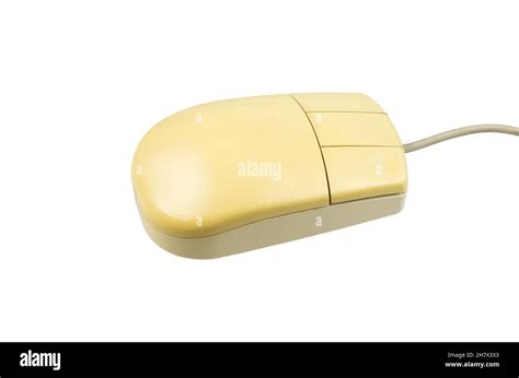 retro computer mouse on white background Stock Photo - Alamy