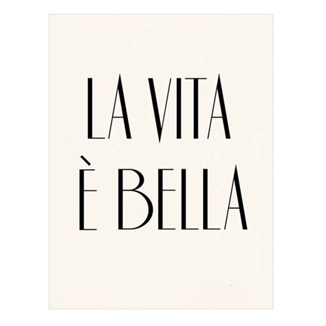 Items similar to La vita è bella Italian Poster Print - Life is ...