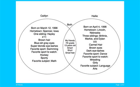 Venn Diagram - Comparative Writing