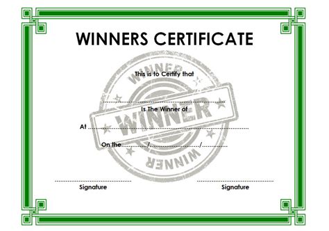 Download 12+ Winner Certificate Template Ideas FREE – Fresh & Professional Templates