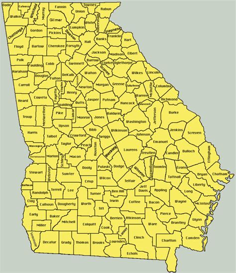 Alphabetical List Of Georgia Counties - ListCrab.com