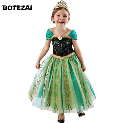 Hot 2017 Summer Girl Fashion Elsa Anna Dress Children Clothing Girls Princess Elsa Anna Party ...