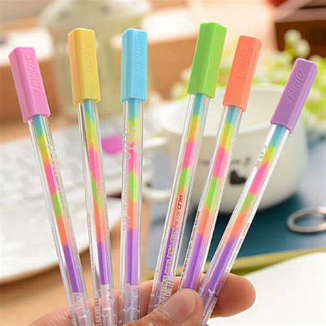 DIY Cute Kawaii Water Color Chalk Paint Gel Pen for Kids Diary ...