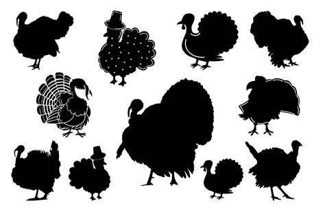 Turkey Black Silhouette Vector Free Graphic by Gfx_Expert_Team ...