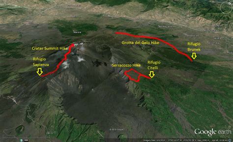 Mount Etna Sketch Map