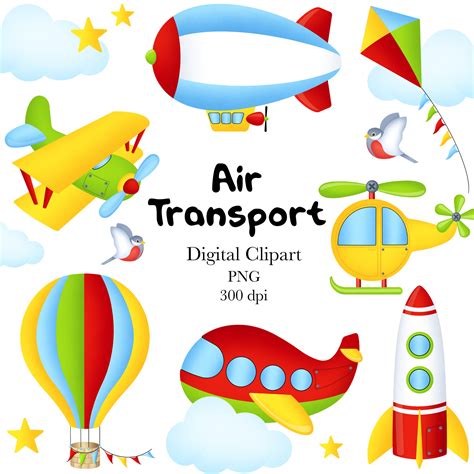 Air Transport Clipart, Transportation Clipart, Travel Clipart, Air ...