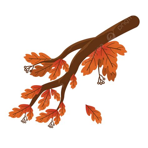 Autumn Leaves With Tree Branches Vector, Autumn Leaves, Autumn Branches ...