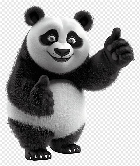 Thumb up, playful panda bear giving thumbs up, png | PNGWing