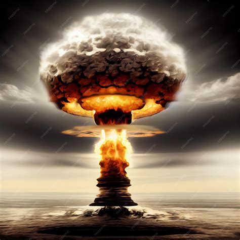 Premium Photo | Atomic bomb. Explosion, world war. Apocalypse, Armageddon. Nuclear bomb ...