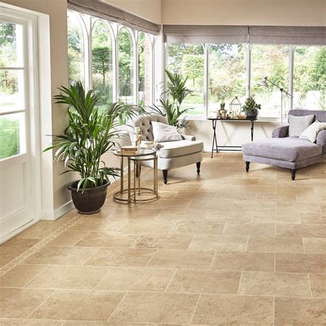 Natural Stone Effect Vinyl Flooring | Realistic Stone Floors | Floor Tiles | Tile floor living ...