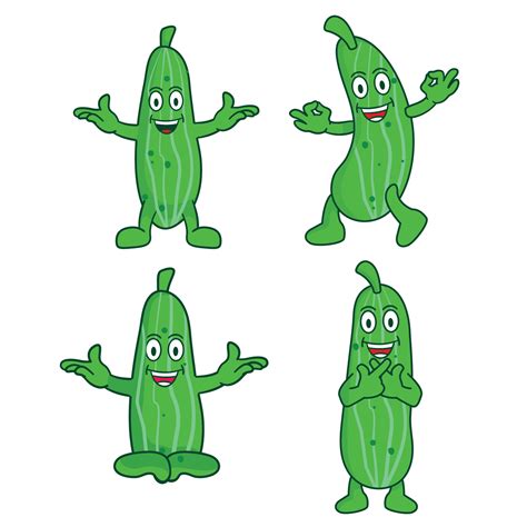 Cute pickle cucumber collection set. Funny and humor cartoon pickle in ...