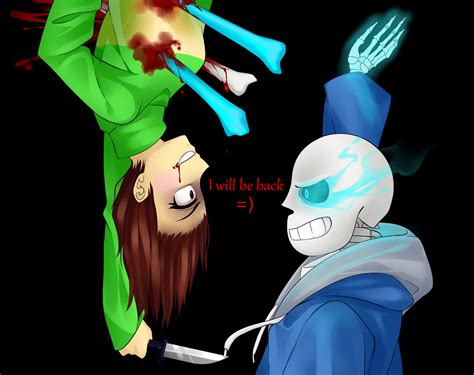 [Fanart] Undertale genocide route: Sans - Chara by TheTimeLimit on ...