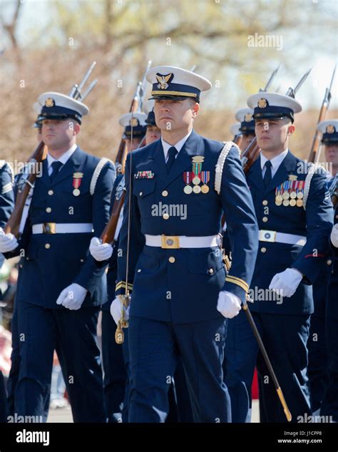 US Coast Guard Honor Guard marching during parade - Washington, DC ...