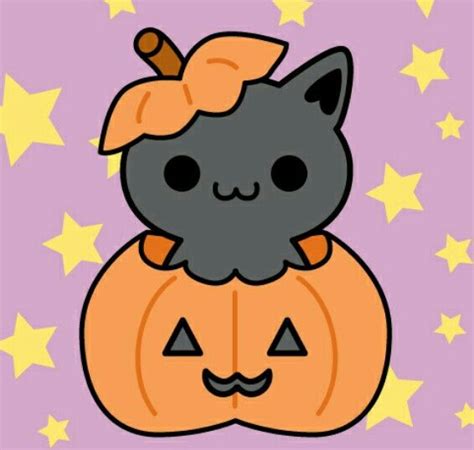 Cute Halloween Drawing: Kitty in Pumpkin