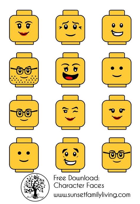 Lego Faces | Lego birthday, Lego faces, Lego themed party