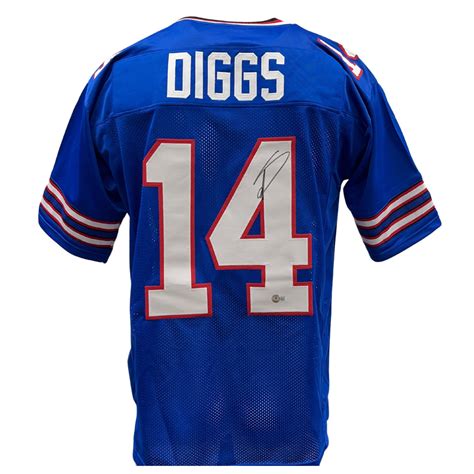 Stefon Diggs Signed Custom Blue Football Jersey — Elite Ink