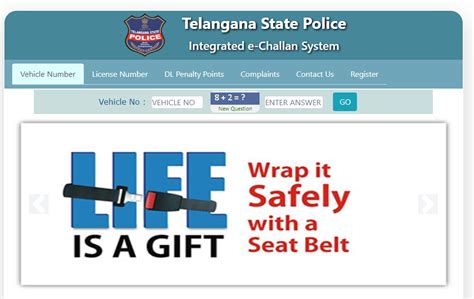 Telangana Hyderabad Traffic e Challan Status Check - Traffic e Challan ...