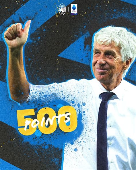 [Atalanta B.C.] Gian Piero Gasperini has 5️⃣0️⃣0️⃣ points won in @SerieA_EN as Atalanta coach in ...