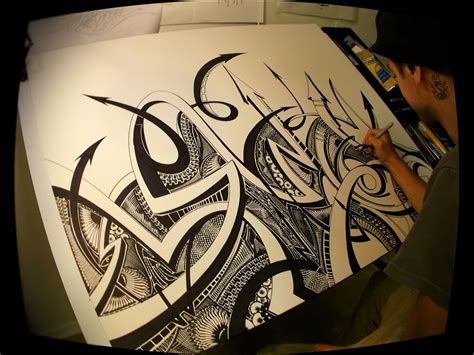 Pinstripe Chris: Another NEW Sharpie Art Piece (WIP)- bigger is better!!