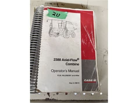 Case IH 2388 Axial Flow Combine Operators Manual After Serial Number ...