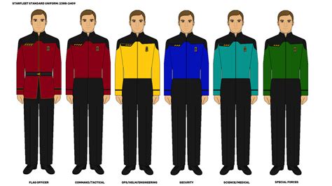 Starfleet Uniforms 2385-2409 by DarthRavager86 on DeviantArt