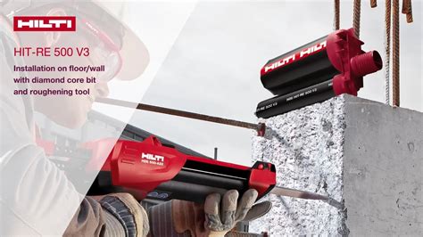 HOW TO: Hilti HIT-RE 500 V3 . Installation on floor/wall with ...