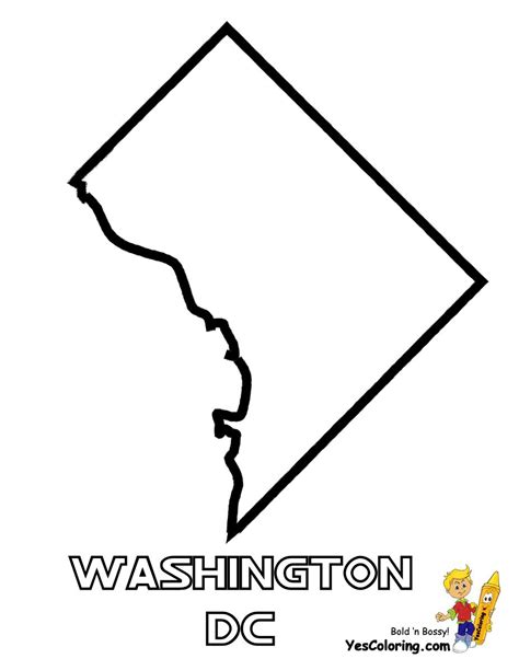 Washington dc map outline - Dc map outline (District of Columbia - USA)