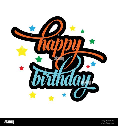 Happy Birthday Logo Vector Template Design Illustration Stock Vector ...