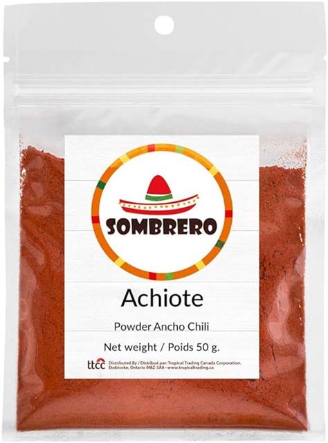 Achiote or Annatto Powder by Sombrero. Great for Adding Flavour, Aroma and Natural Coloring to ...