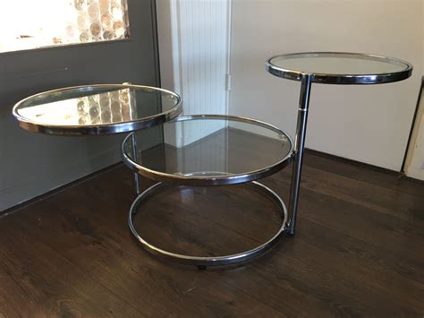 Vintage Chrome and Glass Adjustable Coffee Table, 1960s - Design Market