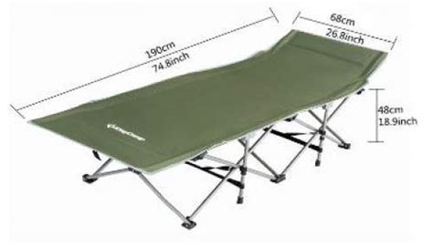 KingCamp Folding Camping Bed Cot with Storage Bag | Best Tent Cots for Camping