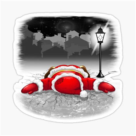 "Christmas Santa Claus is Dead" Sticker for Sale by BluedarkArt | Redbubble