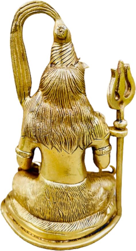 Buy QT S Shiva Brass Idol Statue Hindu God 7 Inch Shiva Statue for Home ...