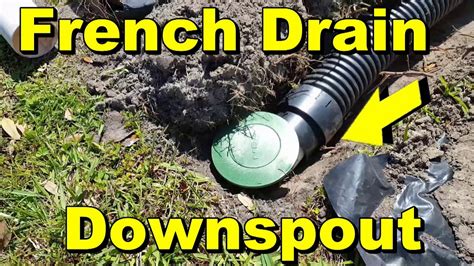 Downspout Into French Drain / I plan on burying my downspouts and having them merge into one 4 ...