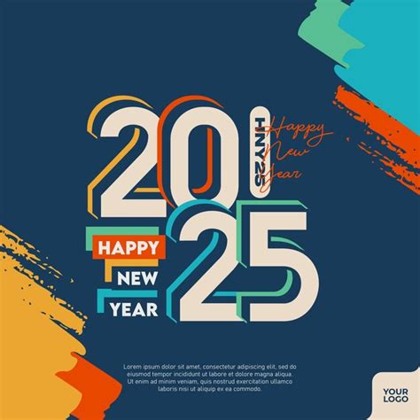 Premium Vector | Abstract colorful happy new year 2025