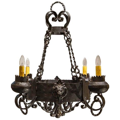 Modern Black Iron Eight Light Chandelier | Jane Marsden Antiques ...