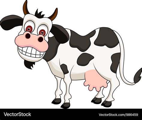 Funny cow cartoon Royalty Free Vector Image - VectorStock