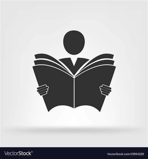 Reading book icon Royalty Free Vector Image - VectorStock