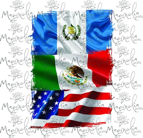 3 Flags Guatemala Mexico USA Flag / Digital / Design File Download PNG ...