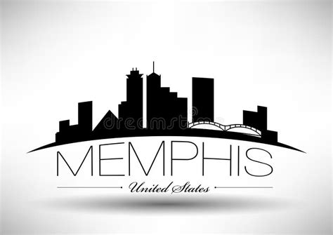 Memphis Skyline Silhouette Stock Illustrations – 128 Memphis Skyline ...